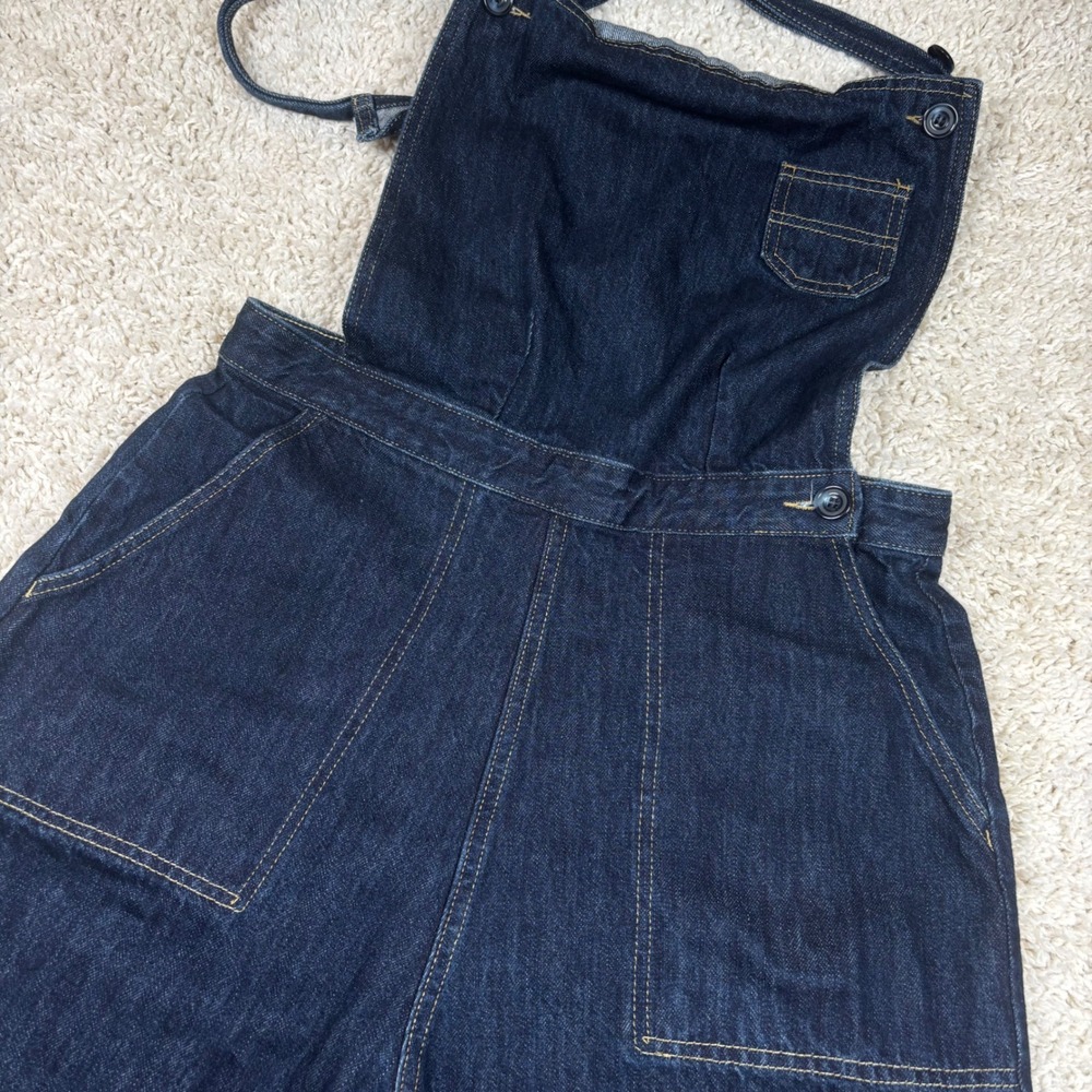 Freddies of Pinewood Dungaree Women 34R Dark Indigo Denim Rockabilly Overalls
